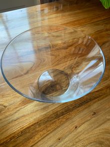Glass salad bowl