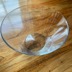 Glass salad bowl