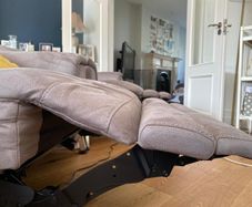 3 seater electric reclining couch & footstool
