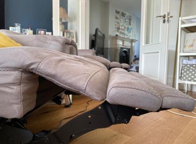 3 seater electric reclining couch & footstool