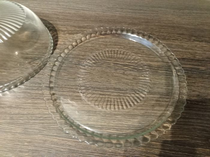 Glass Dome and Plate Cake Stand.