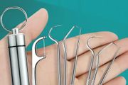 Stainless Steel Metal Toothpick Set Portable Household Portable Dental Hook Needle Cleaning Tool For Removing Teeth And Stones