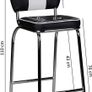 Set of 2 Retro American Diner Bar Stools Image 3