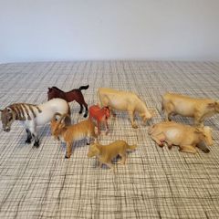schleich animals horse cow goat wolf