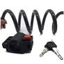 Bike Lock with Key & Bar Bracket holder. Coated. Steel Cable anti-theft Bicycle Lock with 2 Keys Coiling Cable. Image 3