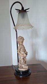 Table Lamp with Wood Base