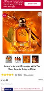 ARMANI Stronger With You 100ml edt for him