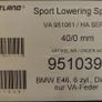 BMW E46 1998 - 2005  Front Lowering Springs 40mm, VOGTLAND Made in Germany Image 3