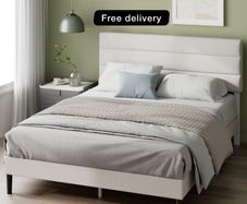 Double Bed Frame Bed 135 x 190 cm  30cm Height  Upholstered platform