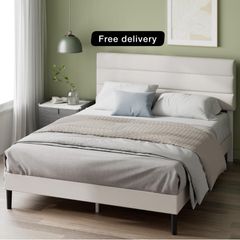 Double Bed Frame Bed 135 x 190 cm  30cm Height  Upholstered platform