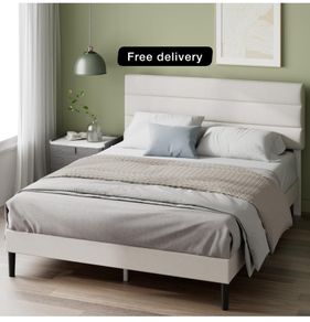 Double Bed Frame Bed 135 x 190 cm  30cm Height  Upholstered platform