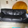 Black leather couch Image 2