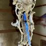 Vintage Art Nouveau Style Inkwell with Pen Tray Ink Pot Insert and Glass Dip Pen Image 9