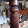 antique french mid century mahogany plant stand Image 2