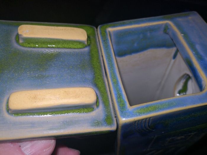 Unique handmade glazed pottery teapot