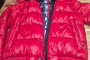 Superdry red puffa jacket