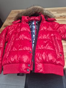 Superdry red puffa jacket