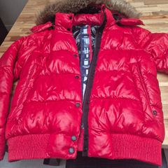 Superdry red puffa jacket