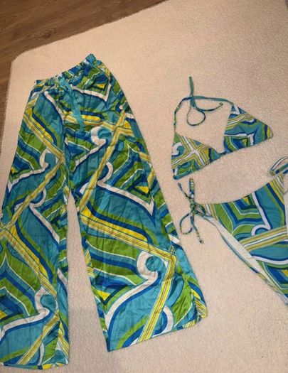 bikini with matching beach trousers