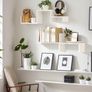Floating Shelves for Wall Set of 5, Wooden Wall Shelves for Wall Decor, Storage White Shelves for Bedroom, Living room, Bathroom, Kitchen Wall Mounted Image 4