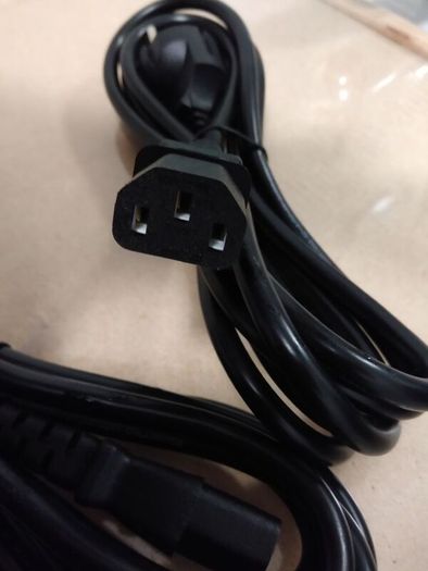 Pair of power cords European EU type plug