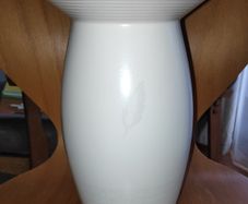 Paul Costelloe for Wedgwood round bulbous trumpet shaped ivory Vase H 27 cm