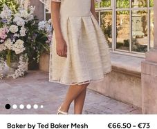 Ted Baker yellow dress mesh overlay angel sleeve