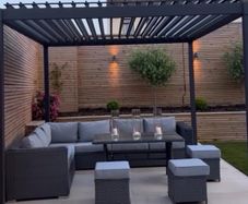 garden furniture set in grey
