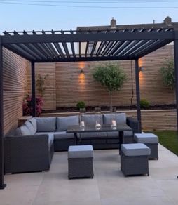 garden furniture set in grey