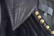 BASTYAN Black Silk and Velvet Gold Stud Dress Sz 12