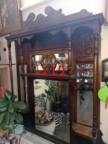 Antique wooden Hall mirror