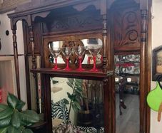 Antique wooden Hall mirror