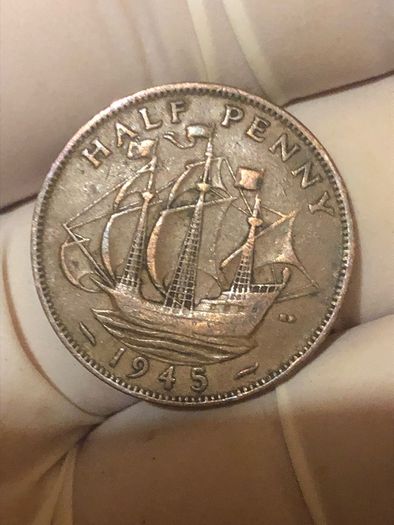 George VI half penny  x 36 Pictures