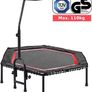 FREE EXPRESS SHIPPING Fit Indoor Fitness Trampoline with Handlebar Image 5