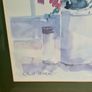 Large Vintage Richard Ackerman Signed Water Colour Still Life 52 x 33cm  size excluding Frame Image 3