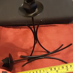 black flower bud candle holders