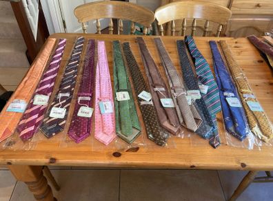 100% Silk ties.