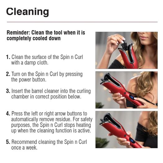 Fabulous Black Chi Spin n Curl curling wand hair curler BNWB
