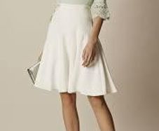 New with Tags Karen Millen Fluid Tailoring Ivory Skirt RRP 175