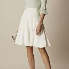 New with Tags Karen Millen Fluid Tailoring Ivory Skirt RRP 175