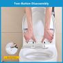 Toilet Seat Soft Close - Universal White Oval Quick Release Plastic Toulet Seat with Adjustable Fixing for Easy Cleaning, Heavy Duty Standard Bathroom WC Pan &Bowl Loo Cover 44.7 x 37.2 cm Image 4