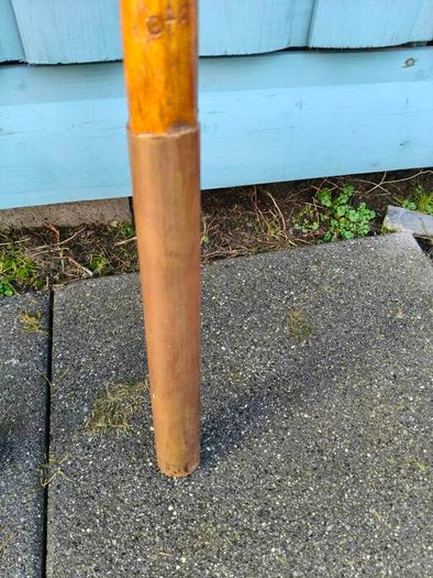 Old Wood and Brass Flagpole