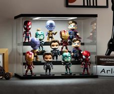 Display boxes for collectables with LED lights brand new