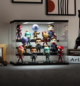 Display boxes for collectables with LED lights brand new