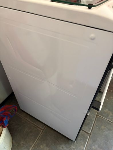 AEG 55cm Gas Cooker with Lid - White