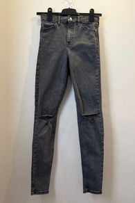 TOPSHOP Jamie Grey/Black Wash Jeans Size 26/34!