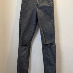 TOPSHOP Jamie Grey/Black Wash Jeans Size 26/34!
