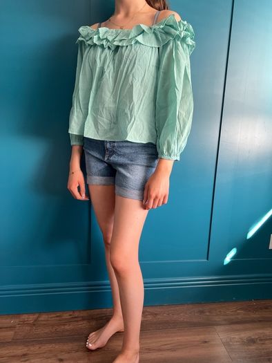 Zara Bardot style blouse. Size L