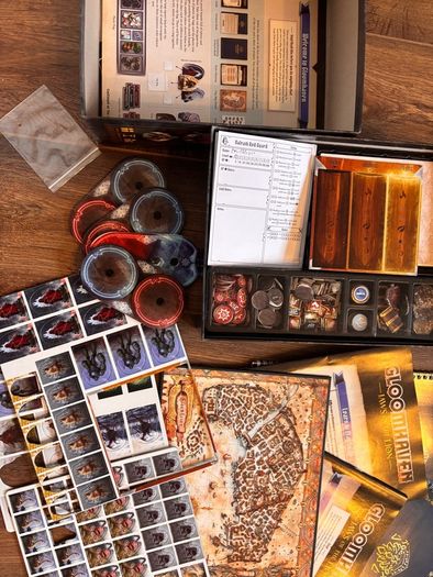 Gloomhaven: Jaws of the Lion board game, opened but excellent condition