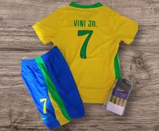 Brazil ( Vini Jr 7 ) Kids Full Kit , Size 10/11 Yrs